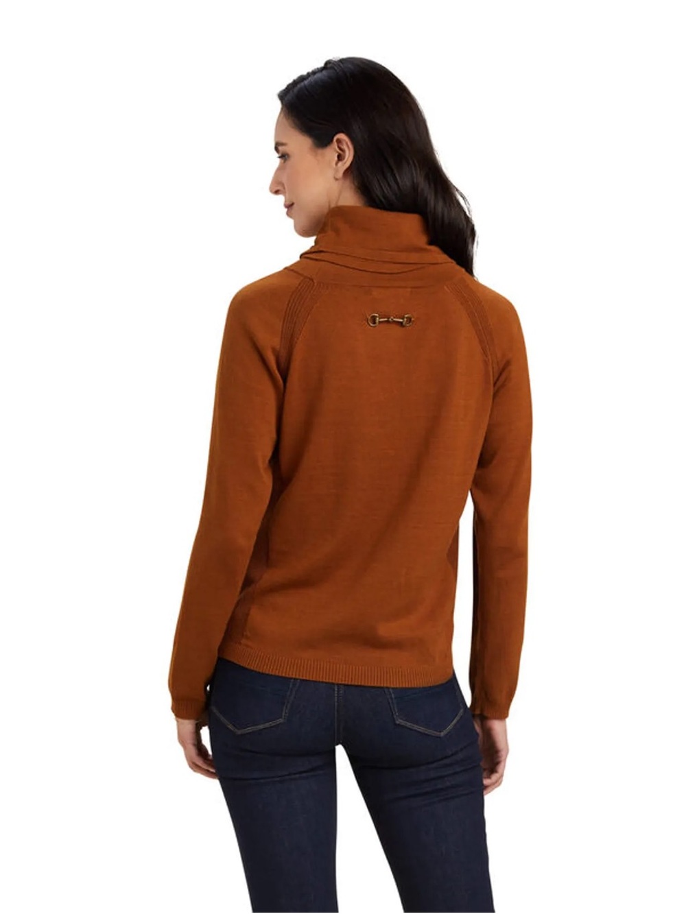 Ariat Lexi Copper Ribbed Cowl Neck Sweater